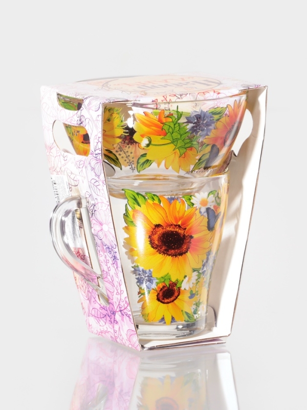 Набор посуды "Подсолнухи" (кружка 250мл.+салатник 250мл.)