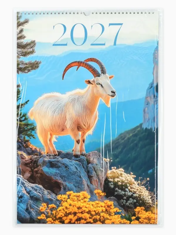 Календарь 2027 перекидной на ригеле А3 &laquo;Фотореалистичный&raquo;