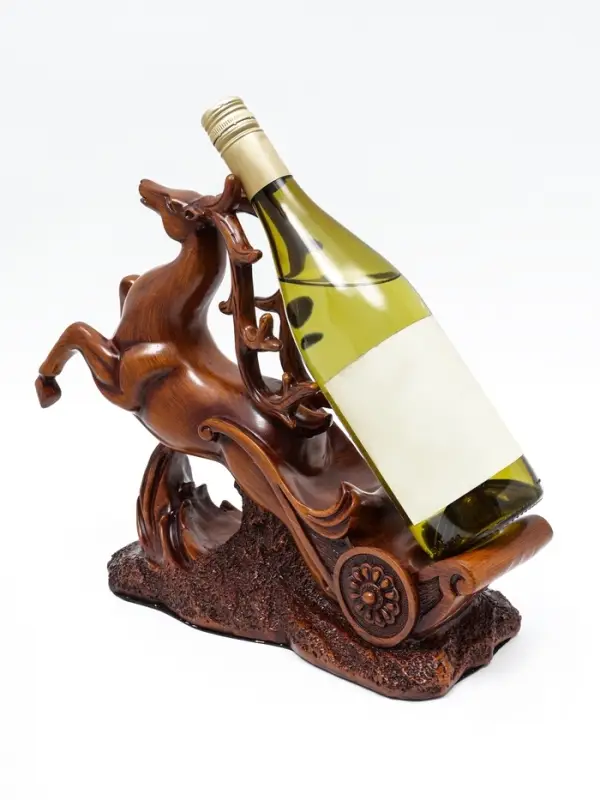 Подставка под бутылку TAKE IT EASY &laquo;Олень&raquo;, полистоун под дерево, 17&times;12&times;28 см