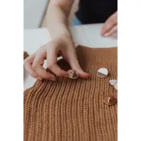 Пуговицы на ножке, пластиковые, d=25 мм, набор 5 шт., белые