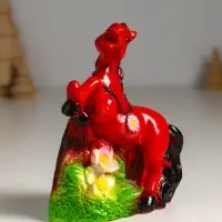 Копилка "Огненный конь с цветами" 14,5х12,5х6,5 см, Копилка "Огненный конь с цветами" 14,5х12,5х6,5 см,