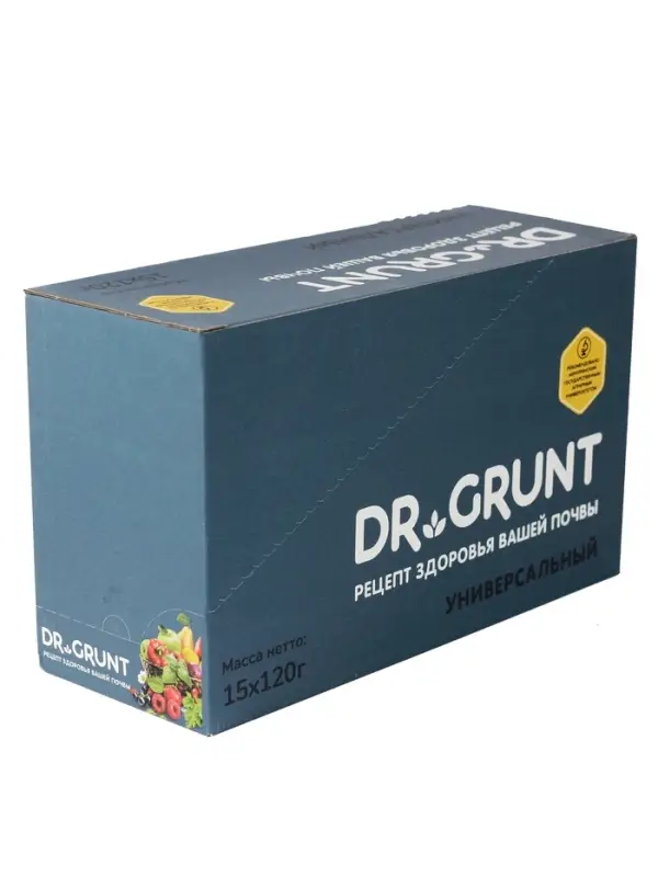 Удобрение минеральное универсальное, Dr.Grunt, шоу-бокс, 15 саше Удобрение минеральное универсальное, Dr.Grunt, шоу-бокс, 15 саше