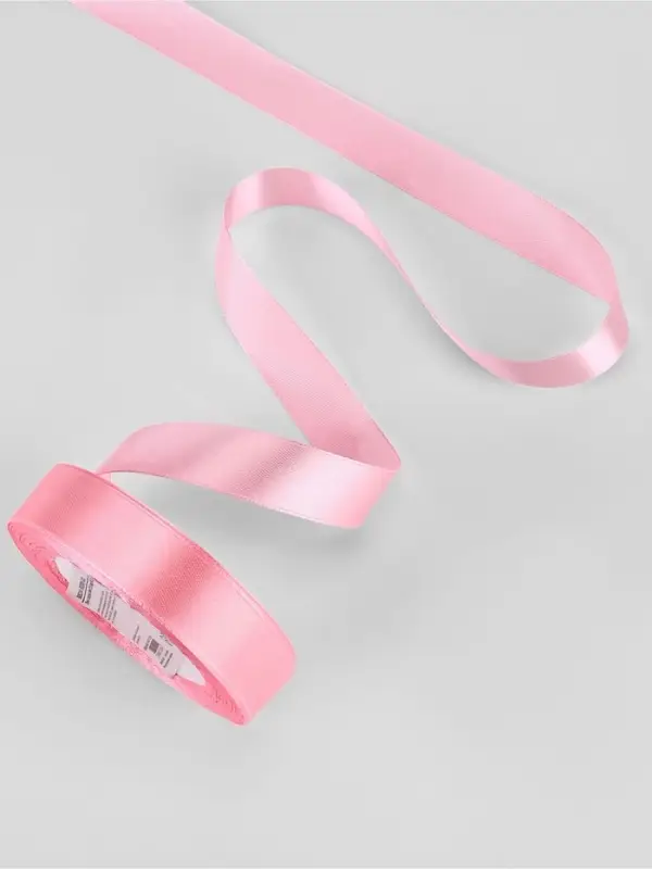 Лента атласная, 20 мм, 23&plusmn;1 м, нежно-розовая