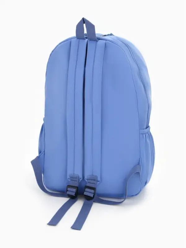 Рюкзак школьный на молнии, с карманами, с принтом, размер 30&times;12.5&times;44 см, синий