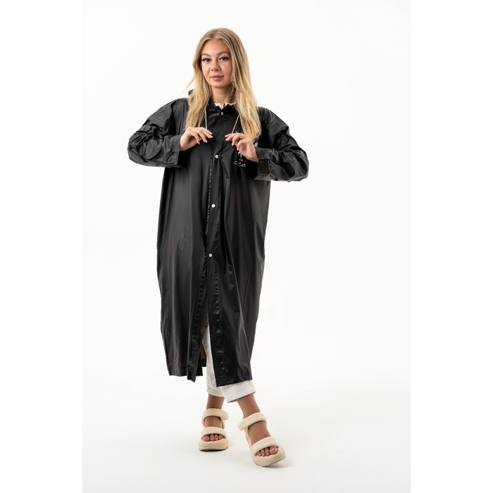 Дождевик взрослый плащ «На крыльях счастья», размер универсальный, размер 42-48, 60 х 110 см, цвет чёрный Дождевик взрослый плащ «На крыльях счастья», размер универсальный, размер 42-48, 60 х 110 см, цвет чёрный