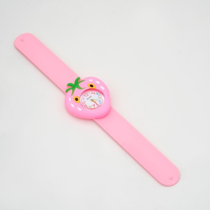 Часы наручные кварцевые детские Часы наручные кварцевые детские "Клубничка", ремешок силикон