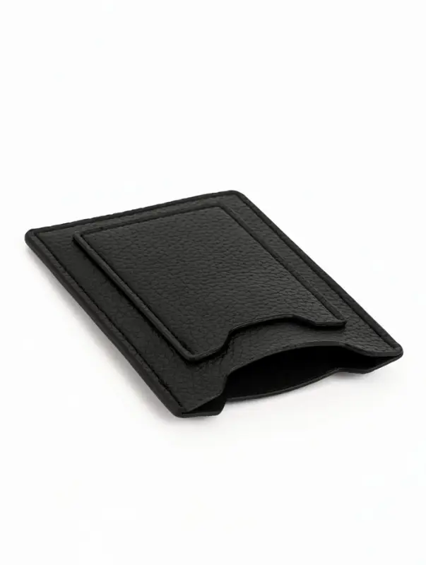 Обложка 3в1 для автодокументов, СТС, права, карта, 9&times;0.3&times;12.5 см, флотер, чёрная