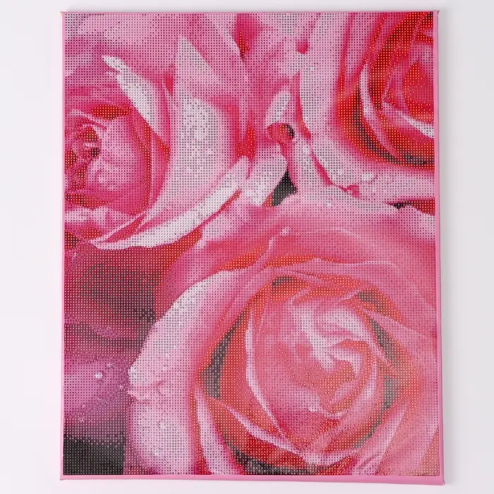 Алмазная вышивка полное заполнение «Цветы», на раме, 40×50 см