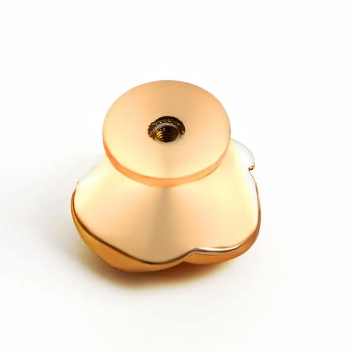 Ручка-кнопка CAPPIO Rose 01, белая с золотым Ручка-кнопка CAPPIO Rose 01, белая с золотым