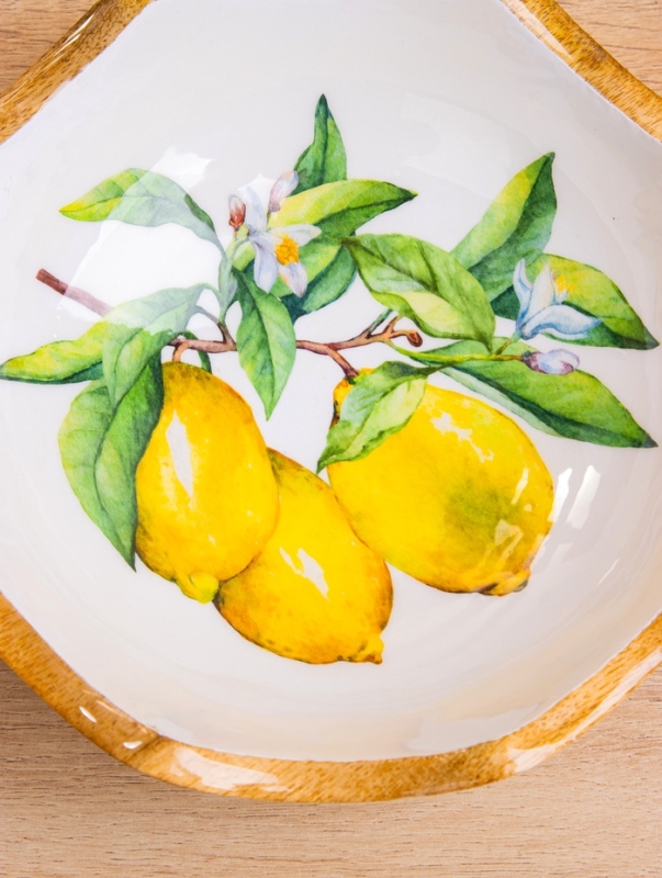 Салатник "Лимоны" дерево манго 20х20х8 см