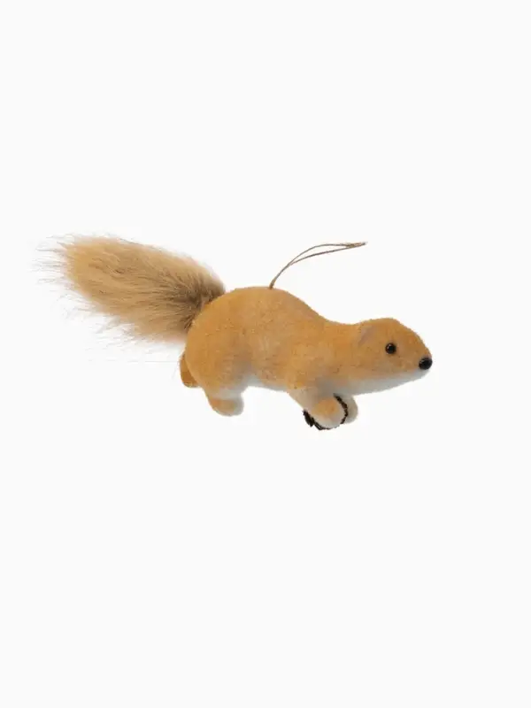 Ёлочная игрушка &laquo;Белка с шишкой&raquo; 4.5&times;20 см, бежевый