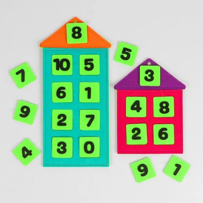 Дидактический коврик  Дидактический коврик "Числовые домики"