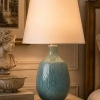 Лампа настольная RISALUX &laquo;Жанин&raquo;, 15 Вт, Е14, бирюзовая, 28&times;28&times;42 см