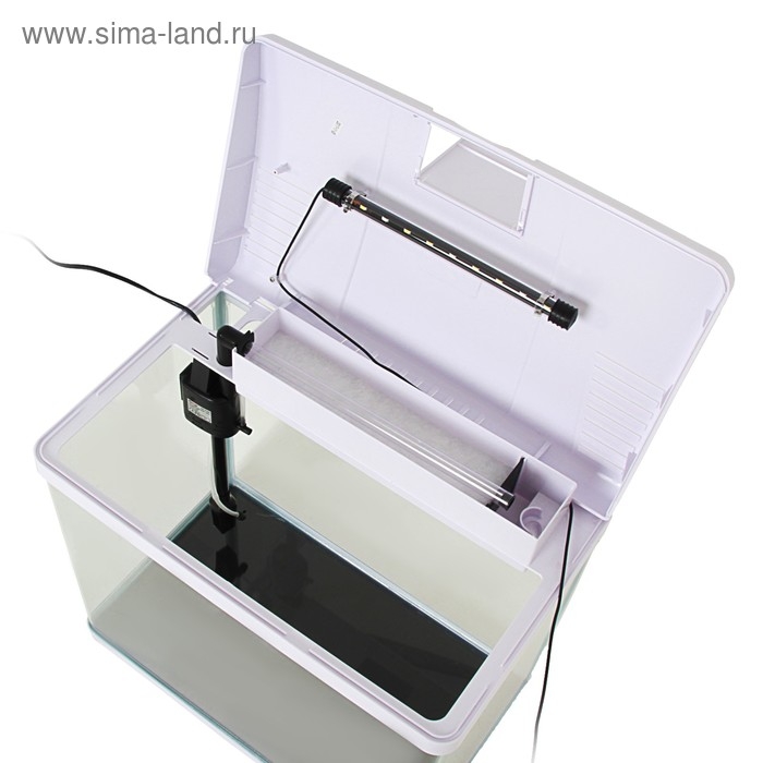 Аквариум SeaStar LS-500F в комплекте: LED-лампа двухцветная, фильтр, 56 л, белый Аквариум SeaStar LS-500F в комплекте: LED-лампа двухцветная, фильтр, 56 л, белый