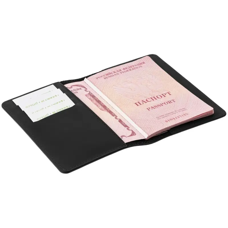 Обложка для паспорта Alaska, черная Обложка для паспорта Alaska, черная