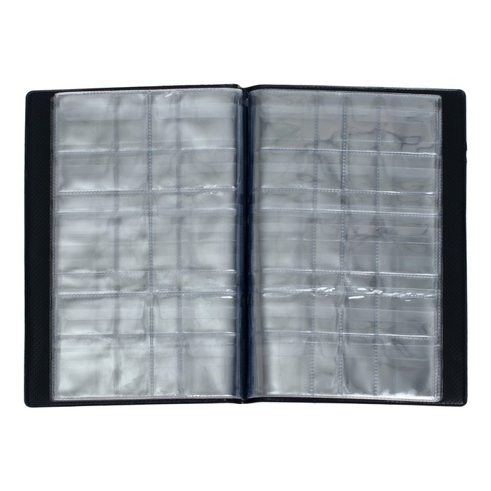 Альбом для монет 125 х 185 мм Calligrata  Альбом для монет 125 х 185 мм Calligrata "Комби" на 120 монет, 8 листов, обложка ПВХ, синий