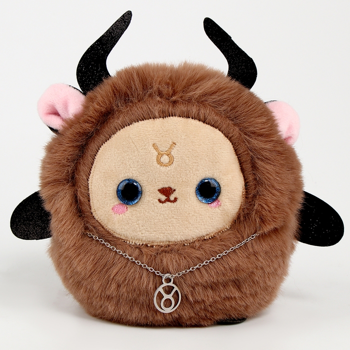 Мягкая игрушка — Зодиак «Создай своё украшение. Телец», с кулоном Мягкая игрушка — Зодиак «Создай своё украшение. Телец», с кулоном