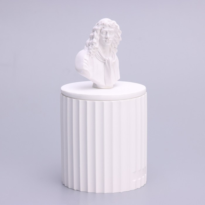 Свеча в бетоне ароматическая  Свеча в бетоне ароматическая "Мольер", китайский чай, 13х7 см, соевый воск, 160 г