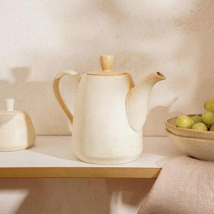 Чайник заварочный фарфоровый SL Home «Волны Сардинии», 1,3 л, 23×12,5×18,4 см, цвет бежевый Чайник заварочный фарфоровый SL Home «Волны Сардинии», 1,3 л, 23×12,5×18,4 см, цвет бежевый