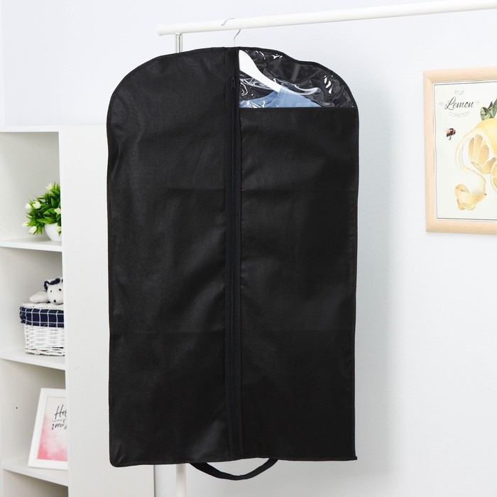 Чехол для одежды, 60×100 см, цвет чёрный Чехол для одежды, 60×100 см, цвет чёрный