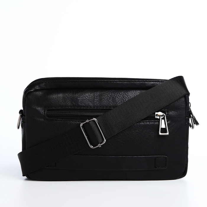 Сумка мужская через плечо, искусственная кожа, цвет чёрный Сумка мужская через плечо, искусственная кожа, цвет чёрный