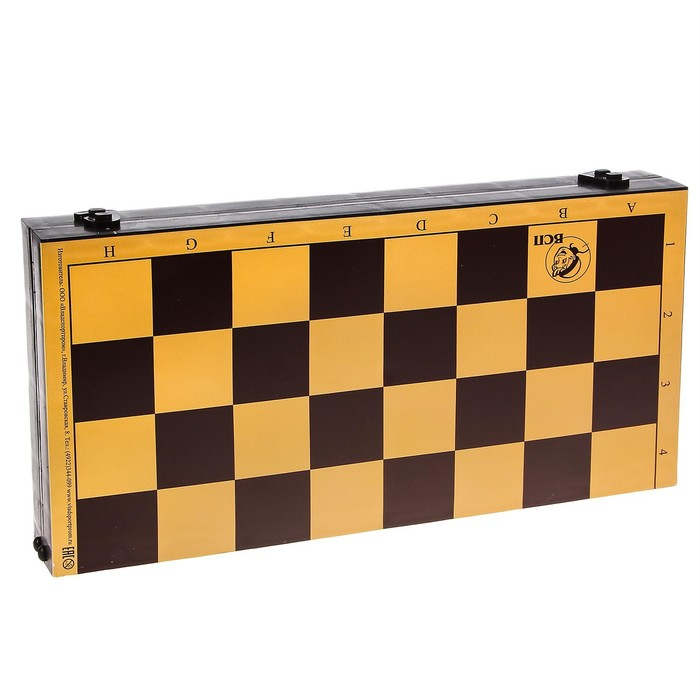 Настольные игры 2 в 1  Настольные игры 2 в 1 "Семейная": шахматы, шашки, доска пластик 30 х 30 см