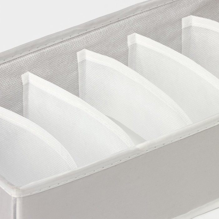 Органайзер для хранения белья LaDо́m, 6 ячеек, 34×15×10 см, цвет серый Органайзер для хранения белья LaDо́m, 6 ячеек, 34×15×10 см, цвет серый