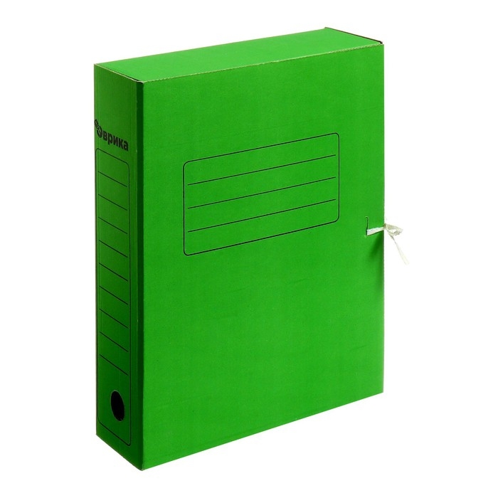 Папка архивная с завязками Calligrata, микрогофрокартон, 70 мм, до 700 л, зелёный Папка архивная с завязками Calligrata, микрогофрокартон, 70 мм, до 700 л, зелёный