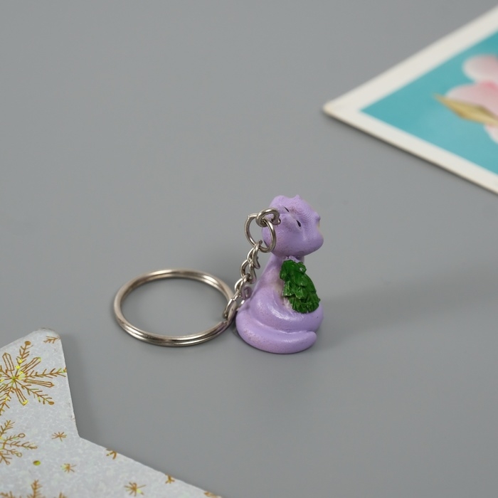 Брелок полистоун Брелок полистоун "Змейка с ёлочкой" МИКС 2х1,5х2,5 см