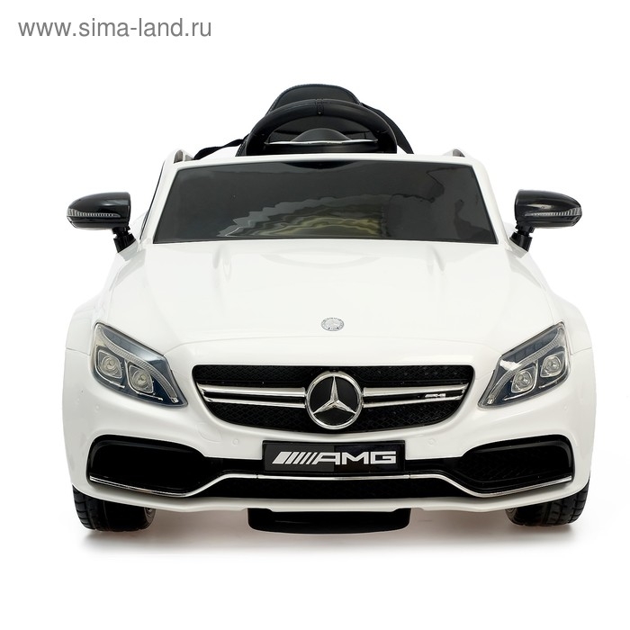 Электромобиль MERCEDES-BENZ C63 S AMG, EVA колёса, цвет белый Электромобиль MERCEDES-BENZ C63 S AMG, EVA колёса, цвет белый