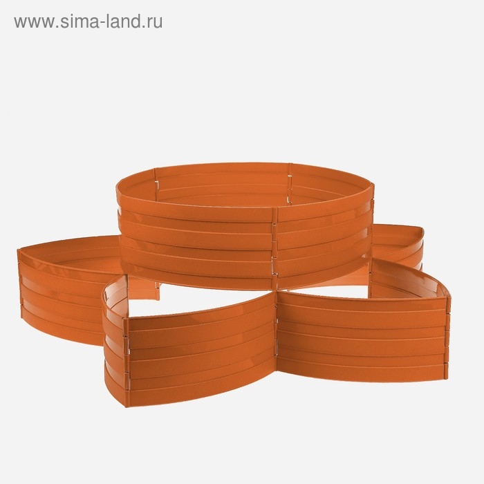 Клумба пластиковая, 15 × 540 см, 18 секций, коричневая, «Конструктор» Клумба пластиковая, 15 × 540 см, 18 секций, коричневая, «Конструктор»