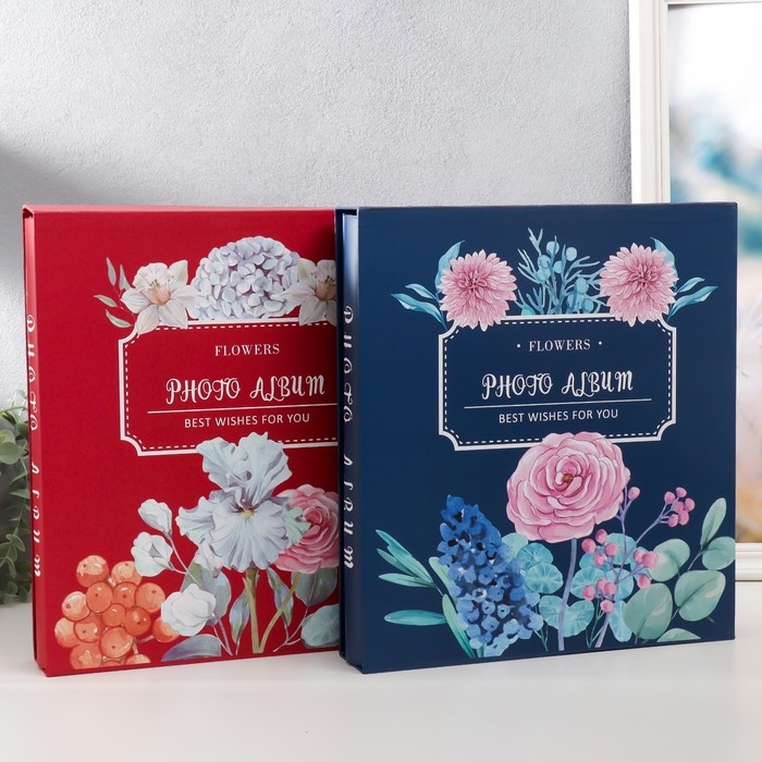 Фотоальбом на 500 фото 10х15 см Фотоальбом на 500 фото 10х15 см "Полевые цветы" в коробке МИКС 33,5х30,5х6 см