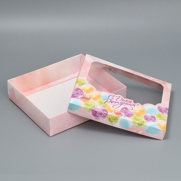 Коробка подарочная, упаковка, «С Днем Рождения», 23.5 х 20.5 х 5.5 см Коробка подарочная, упаковка, «С Днем Рождения», 23.5 х 20.5 х 5.5 см