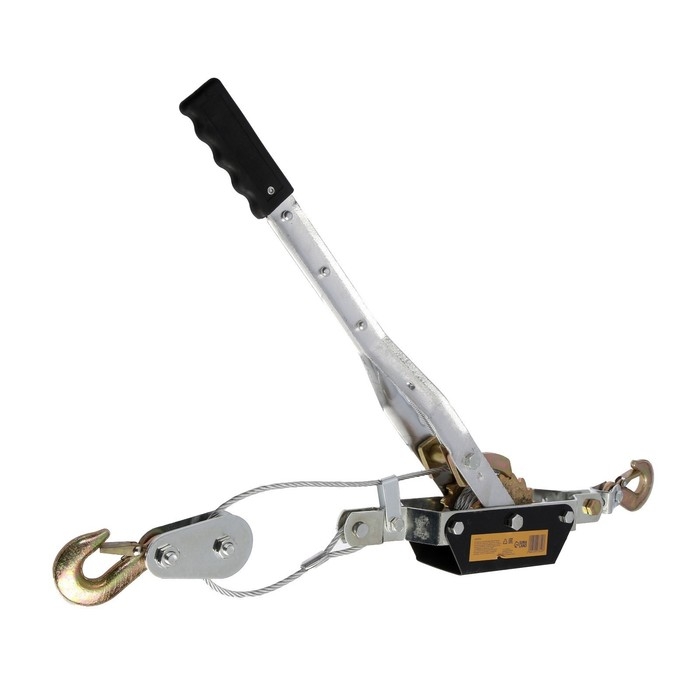 Лебедка рычажная ТУНДРА, двойное храповое колесо, тяга 4 т (подъем 1.6 т), трос 3 метра Лебедка рычажная ТУНДРА, двойное храповое колесо, тяга 4 т (подъем 1.6 т), трос 3 метра