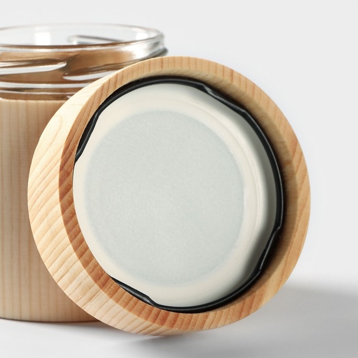 Банка - контейнер для сыпучих и жидкостей Magistro, герметичная, с крышкой, цельный кедр, 100 мл Банка - контейнер для сыпучих и жидкостей Magistro, герметичная, с крышкой, цельный кедр, 100 мл