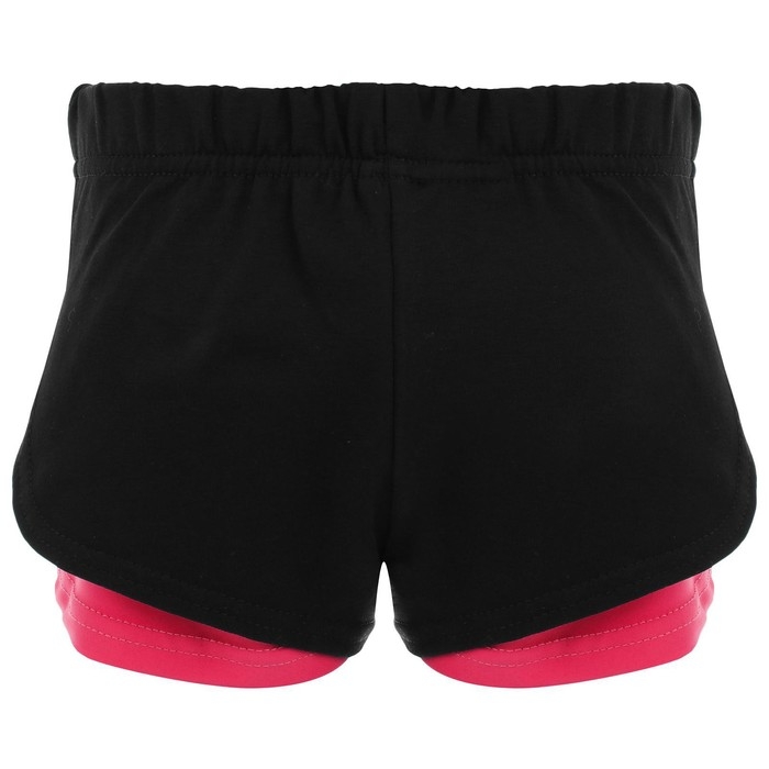 Шорты для гимнастики и танцев Grace Dance, р. 34, цвет чёрный/коралл Шорты для гимнастики и танцев Grace Dance, р. 34, цвет чёрный/коралл