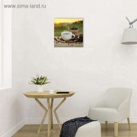 Картина на подрамнике "Ароматный кофе" 40*40 см