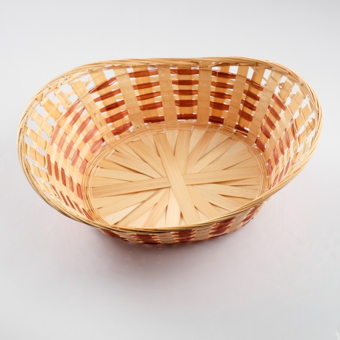 Корзина «Ладья», дно 27×20, верх 41×28, высота 15 см, бамбук Корзина «Ладья», дно 27×20, верх 41×28, высота 15 см, бамбук