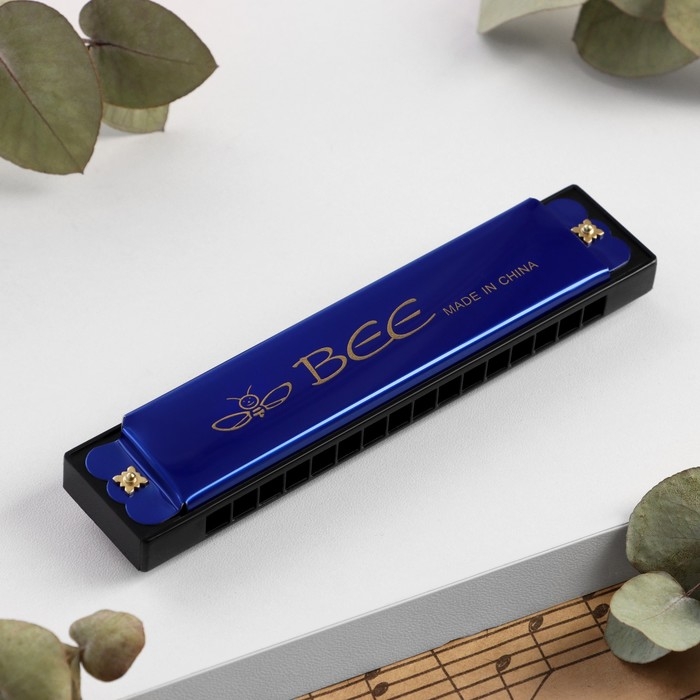 Губная гармошка Bee DF16A Blue, 16 отверстий Губная гармошка Bee DF16A Blue, 16 отверстий