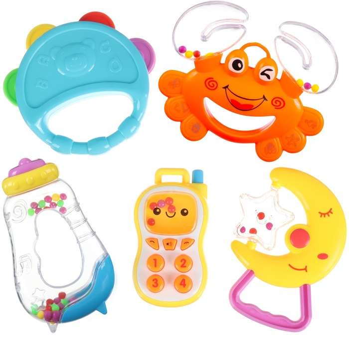 Набор погремушек «Малыши», 5 шт, Крошка Я Набор погремушек «Малыши», 5 шт, Крошка Я