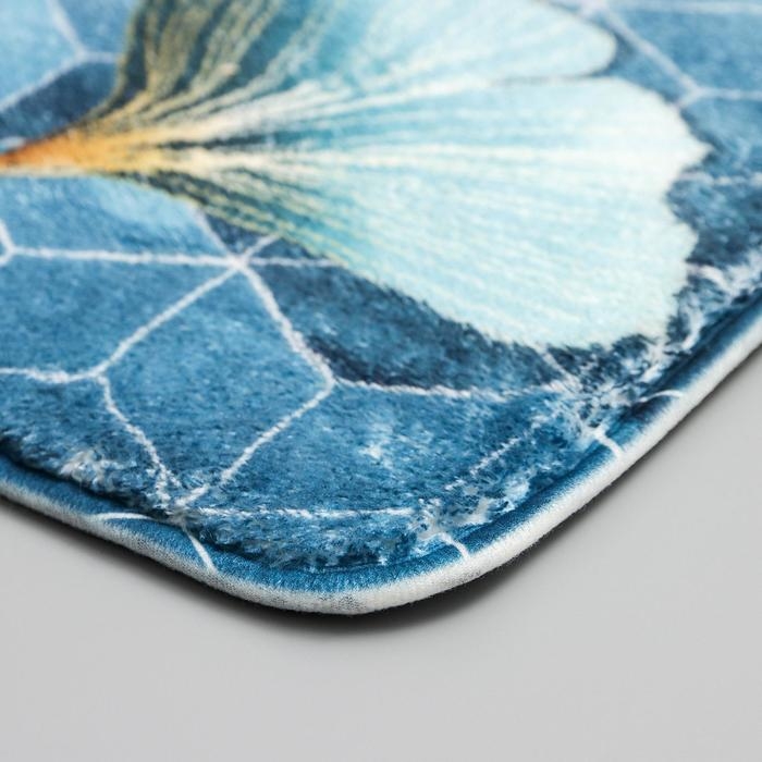 Коврик для ванной Доляна «Листья», 50×80 см, микрофибра Коврик для ванной Доляна «Листья», 50×80 см, микрофибра