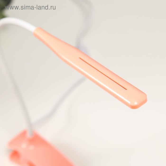 Лампа на прищепке Лампа на прищепке "3мейка" 1Вт 14 LED USB розовый 9х3,5х42 см RISALUX