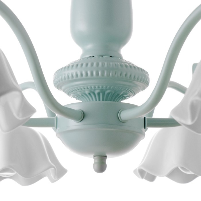 Люстра Люстра "Лукреция" 6хЕ27 40Вт зелено-белый 77х77х37-72 см BayerLux