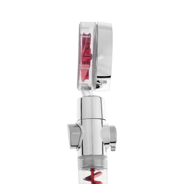 Лейка для душа ZEIN Z4088, микроточки, кнопка  Лейка для душа ZEIN Z4088, микроточки, кнопка "стоп", вентилятор, спираль, красный/хром