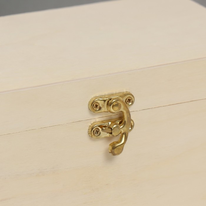 Шкатулка дерево под роспись с ящиком Шкатулка дерево под роспись с ящиком "Прямоугольная" замок крючок 20,5х11,5х10 см