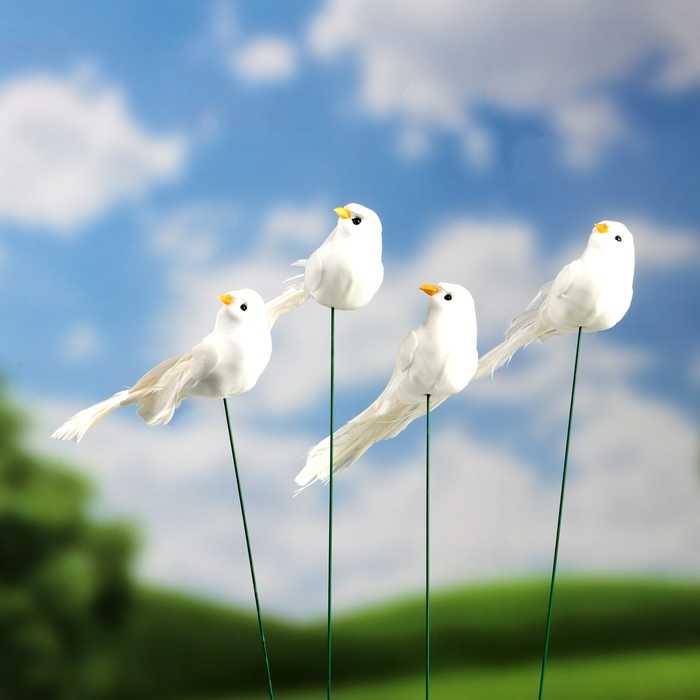 Штекер  Штекер "Птичка голубь" 3х5см/15см, набор 4шт