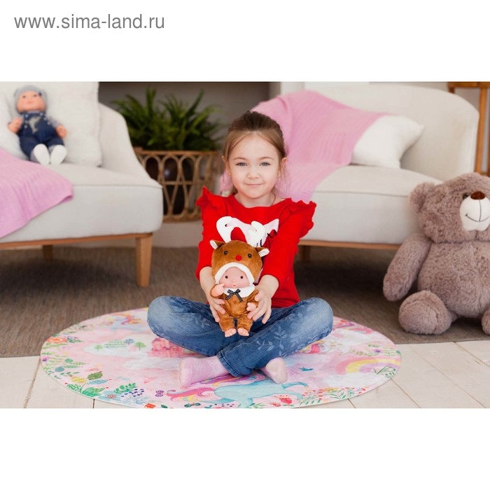 Пупс коллекционный «Крошики: Снежик», в костюме северного оленёнка, 19 см Пупс коллекционный «Крошики: Снежик», в костюме северного оленёнка, 19 см