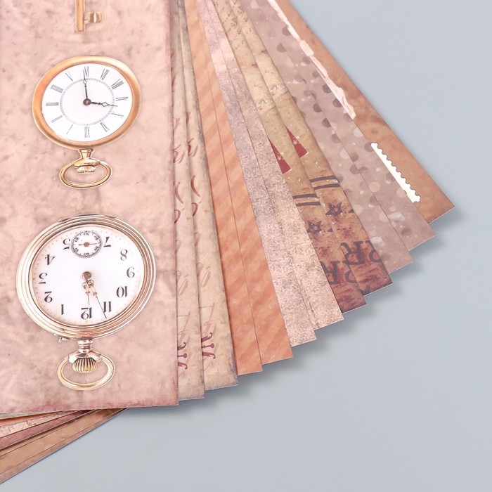 Бумага для скрапбукинга 30х30 см Бумага для скрапбукинга 30х30 см "Ретро", двусторонняя, 12 листов, 12 дизайнов, 180 г/м2