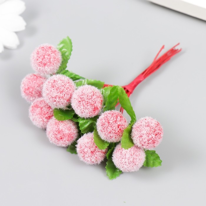 Тычинки для цветов Тычинки для цветов "Шарик мохнатый красный" d=1,5-2 см 1 букет=10 шт 10 см