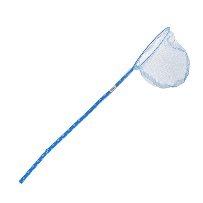 Сачок детский бамбуковая ручка 50 см в горох, диаметр: 20 см, цвета МИКС Сачок детский бамбуковая ручка 50 см в горох, диаметр: 20 см, цвета МИКС